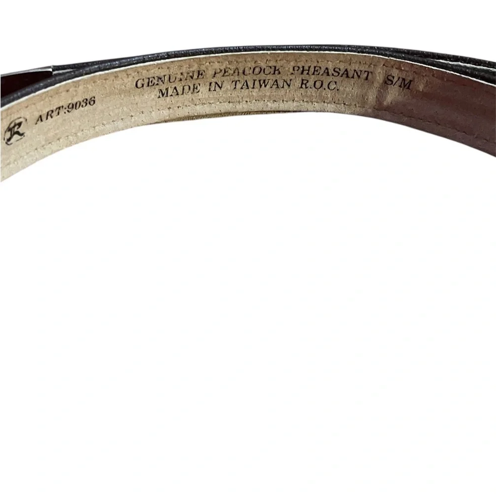 Elegant Brown Leather Belt with Silver Buckle
